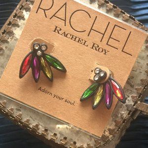 Colorful Gem stones floater style earrings